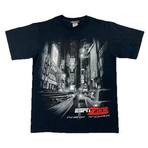 ESPN Zone New York T-shirt Skyscrapers City Black Men's Medium